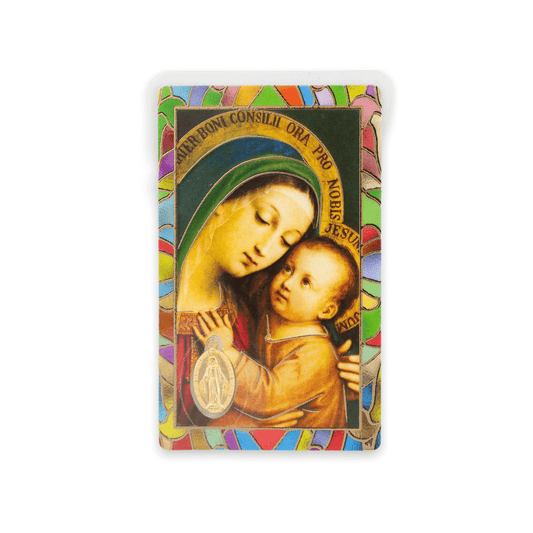 MONDO CATTOLICO Our Lady of Good Counsel Prayer Card