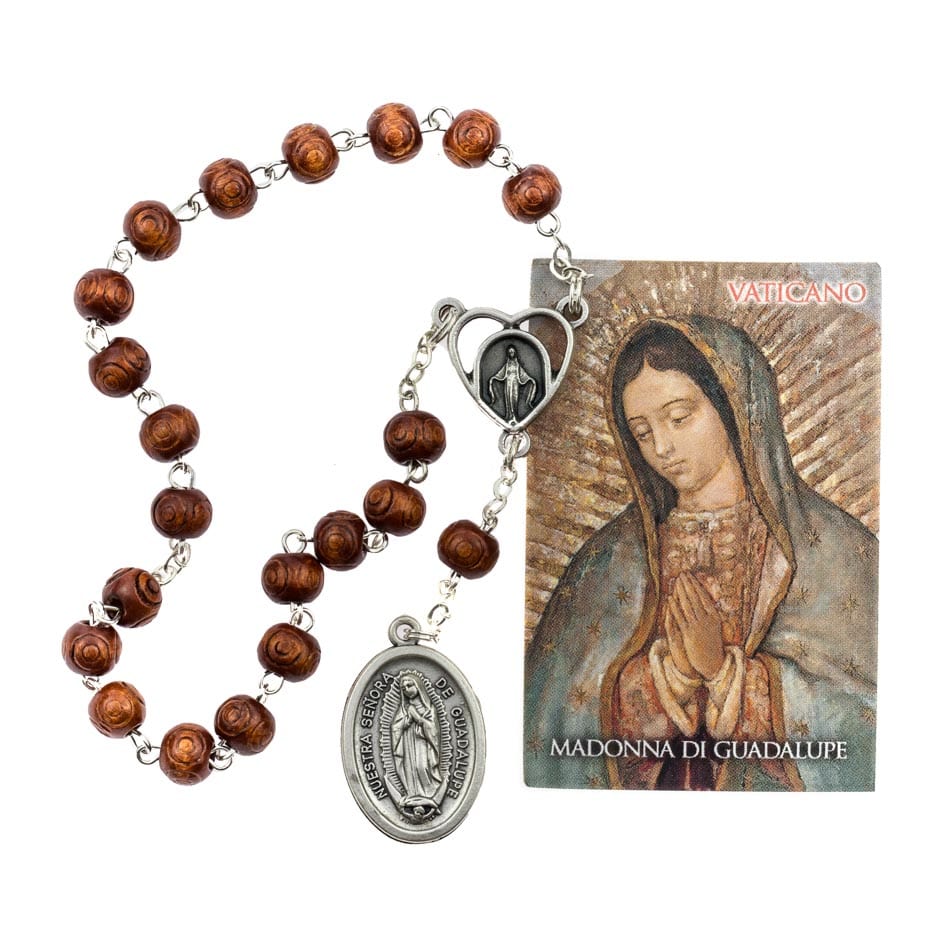 MONDO CATTOLICO Prayer Beads 18 cm (7 in) / 6 mm (0.23 in) Our Lady of Guadalupe Devotional Rosary