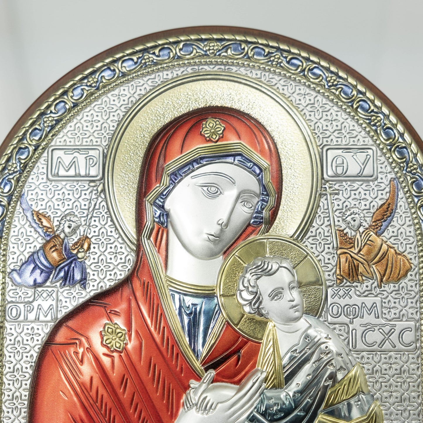 MONDO CATTOLICO Our Lady of Perpetual Help Bilaminate Sterling Silver Painting