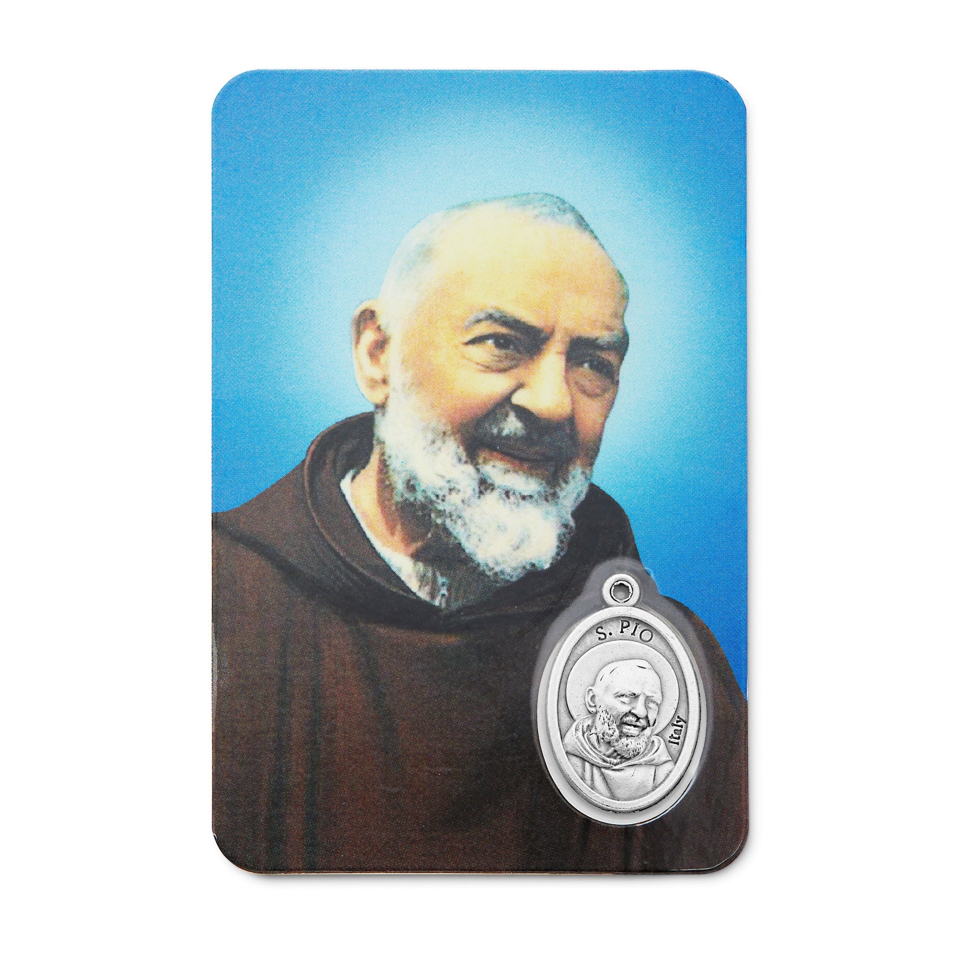 MONDO CATTOLICO Padre Pio da Pietrelcina Prayer Card