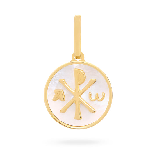 Peace Cross Medal in Gold-Plated Sterling Silver and Mother-of-Pearl