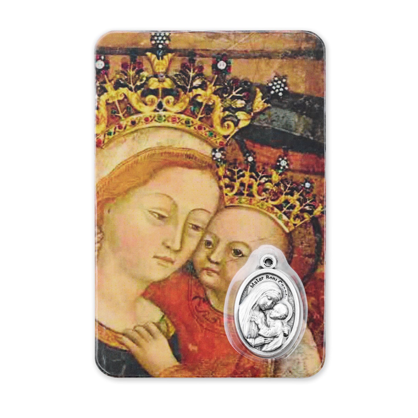 MONDO CATTOLICO ROMA Holy Card Plasticized Holy Card of Our Lady of Good Counsel