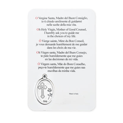 MONDO CATTOLICO ROMA Holy Card Plasticized Holy Card of Our Lady of Good Counsel
