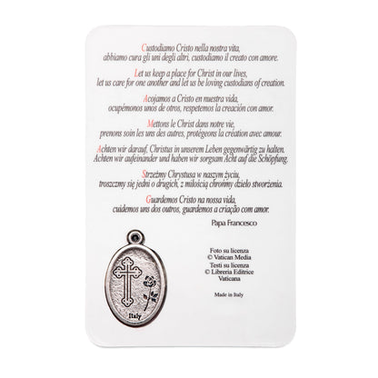 MONDO CATTOLICO ROMA Holy Card Plasticized Holy Card of Pope Francis