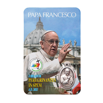 MONDO CATTOLICO ROMA Holy Card Plasticized Holy Card of Pope Francis