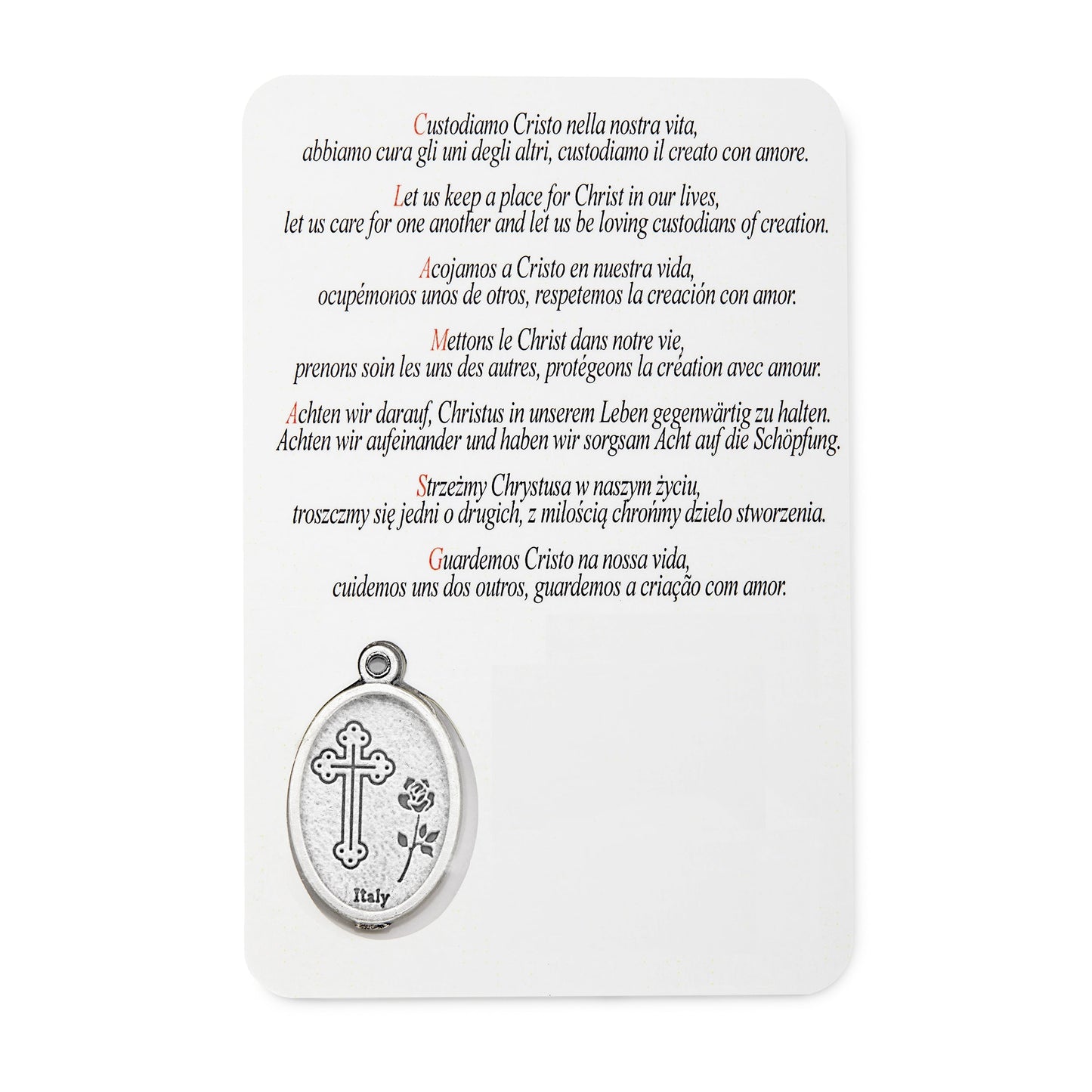 Mondo Cattolico Holy Card Plasticized Holy Card of Pope Francis