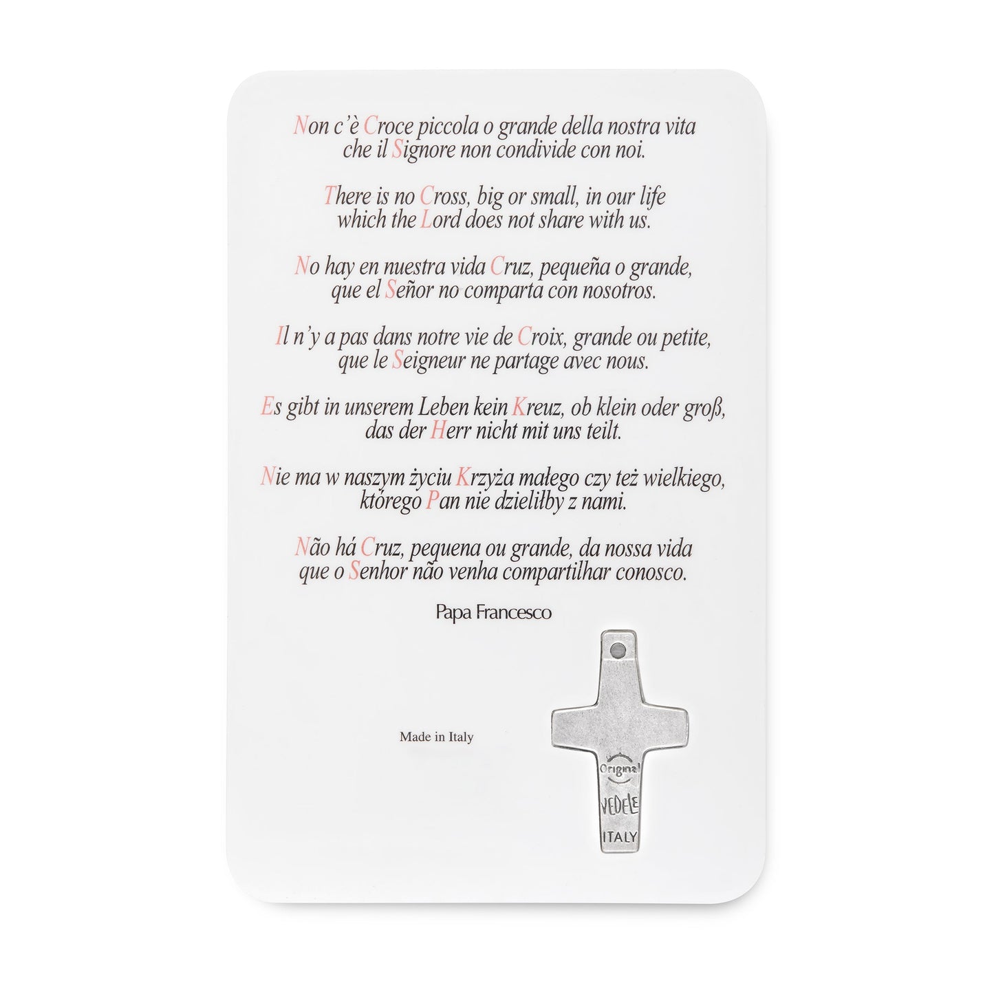 MONDO CATTOLICO ROMA Holy Card Plasticized Holy Card of Pope Francis with Jubilee 2025 Logo