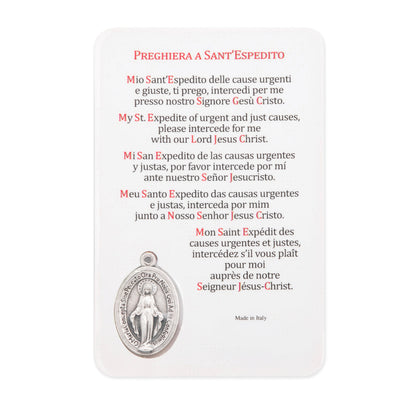 MONDO CATTOLICO ROMA Holy Card Plasticized Holy Card of Saint Expeditus