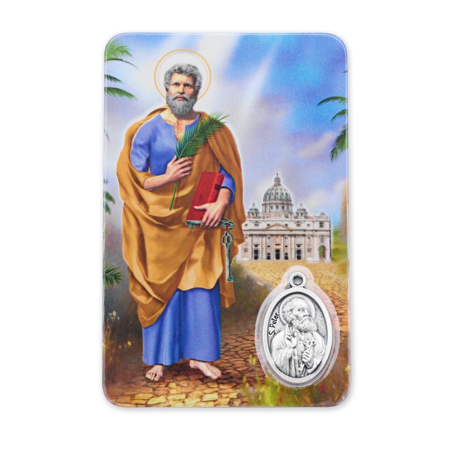 MONDO CATTOLICO ROMA Holy Card Plasticized Holy Card of St. Peter