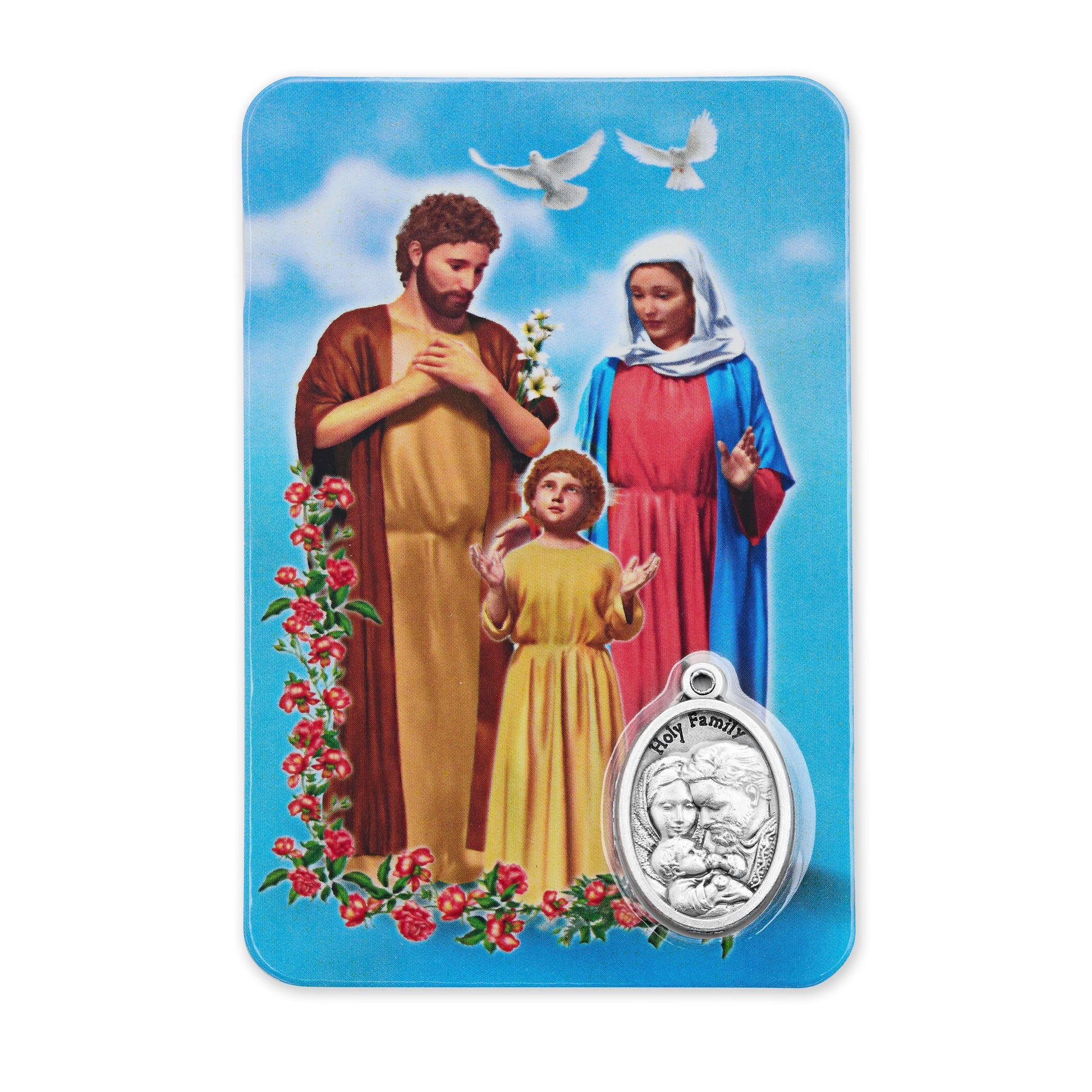 MONDO CATTOLICO ROMA Holy Card Plasticized Holy Card of the Holy Family