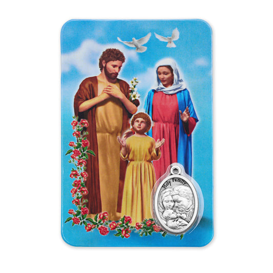 MONDO CATTOLICO ROMA Holy Card Plasticized Holy Card of the Holy Family