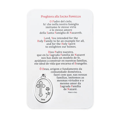 MONDO CATTOLICO ROMA Holy Card Plasticized Holy Card of the Holy Family