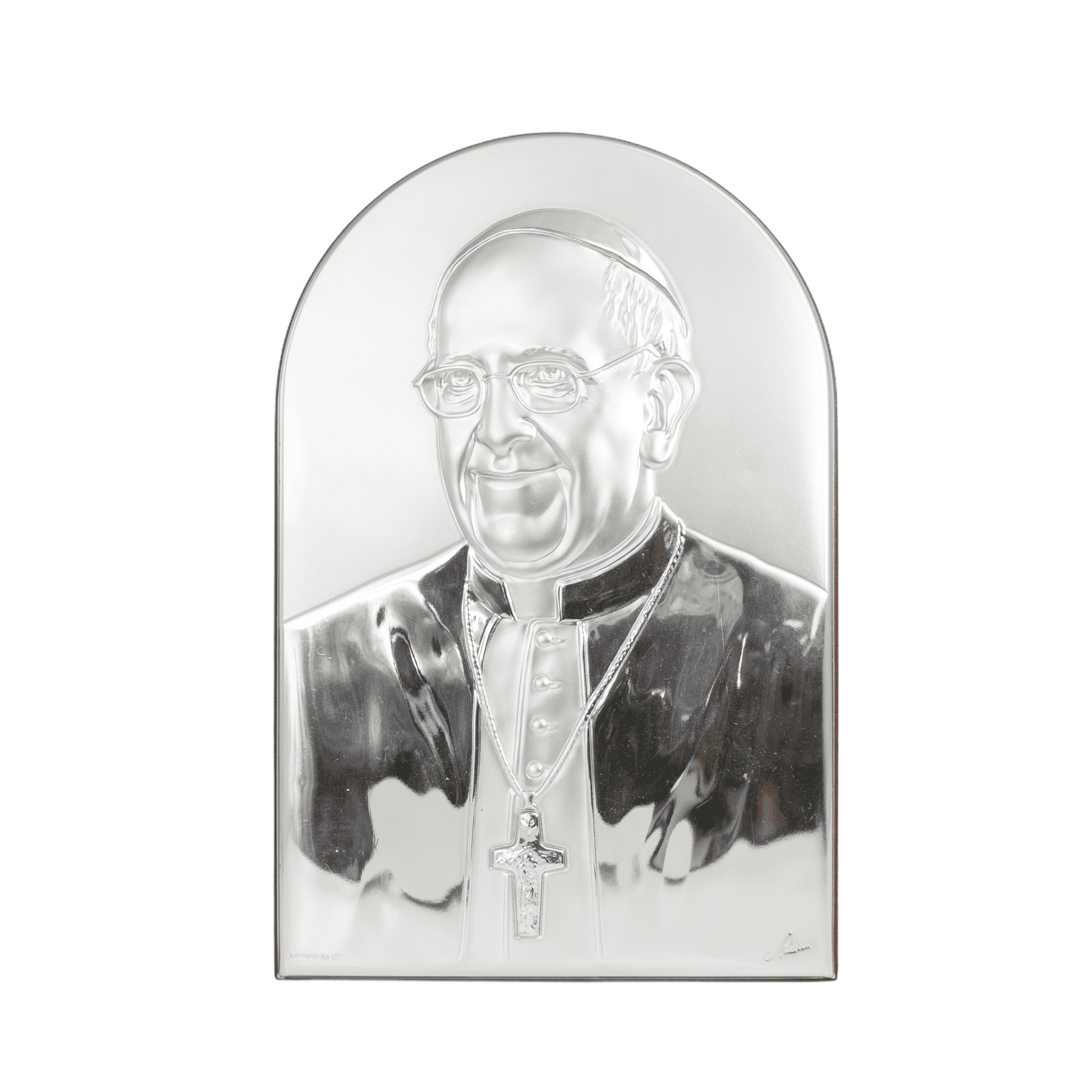 MONDO CATTOLICO Pope Francis Religious Picture Bilaminate Silver