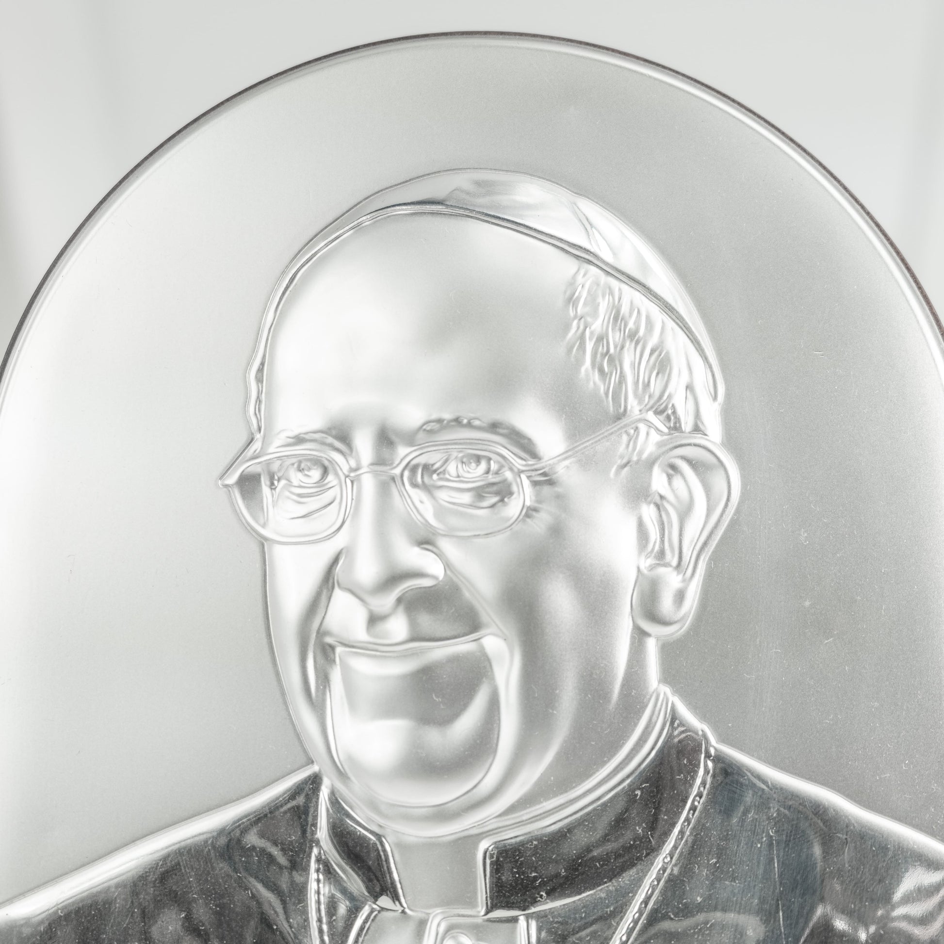 MONDO CATTOLICO Pope Francis Religious Picture Bilaminate Silver