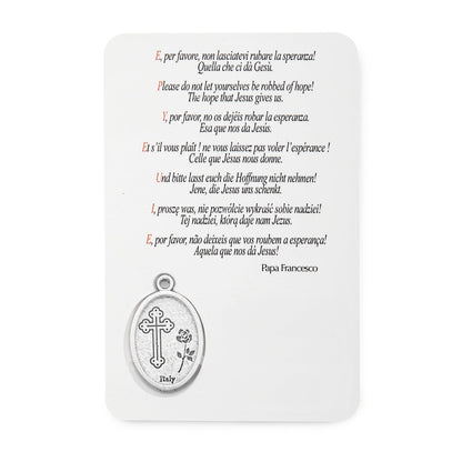 MONDO CATTOLICO Pope Francis Thumbs Up Plastified Prayer Card