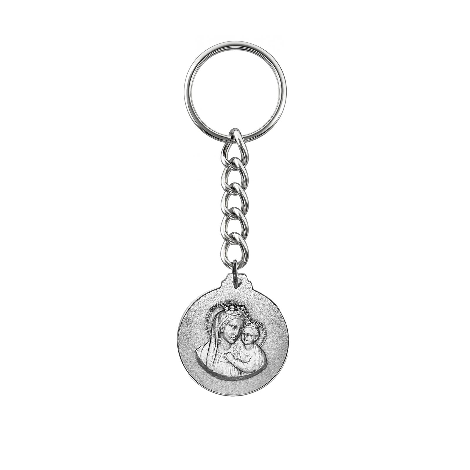 Mondo Cattolico Keychains Pope Leo XIV Keychain with Our Lady of Good Counsel