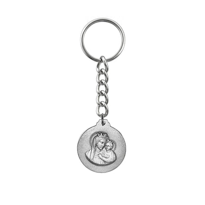Mondo Cattolico Keychains Pope Leo XIV Keychain with Our Lady of Good Counsel