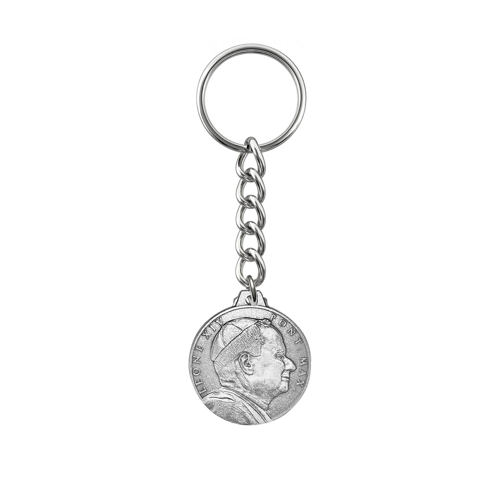 Mondo Cattolico Keychains Pope Leo XIV Keychain with St. Peter’s Basilica