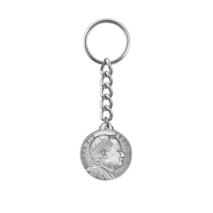 Mondo Cattolico Keychains Pope Leo XIV Keychain with St. Peter’s Basilica