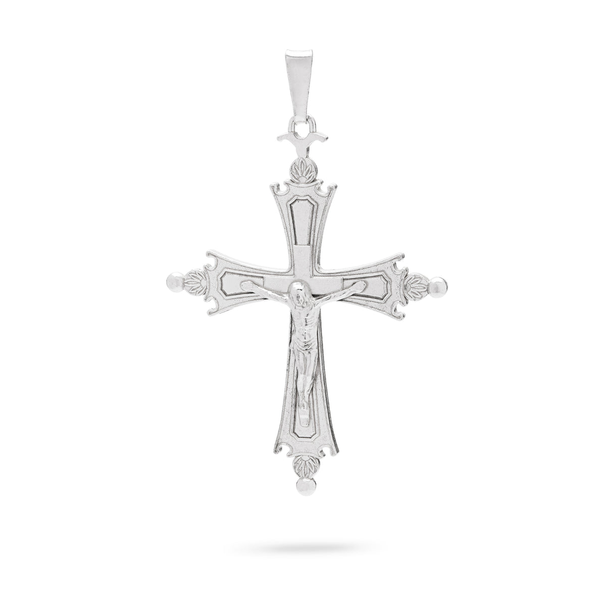 MONDO CATTOLICO ROMA Pendant 33 x 39 mm (1.30 x 1.54 in) Pope Leo XIV Pectoral Cross in 925 Sterling Silver with Corpus