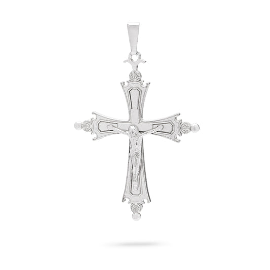 MONDO CATTOLICO ROMA Pendant 33 x 39 mm (1.30 x 1.54 in) Pope Leo XIV Pectoral Cross in 925 Sterling Silver with Corpus