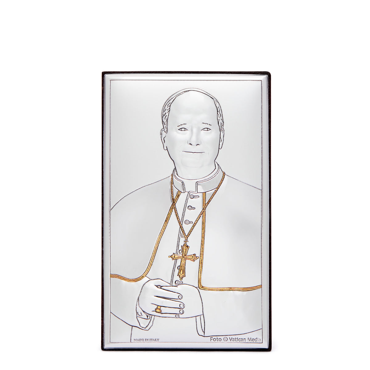 Pope Leo XIV Picture in Bilaminated Silver