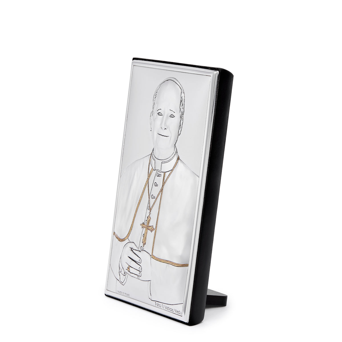 Pope Leo XIV Picture in Bilaminated Silver