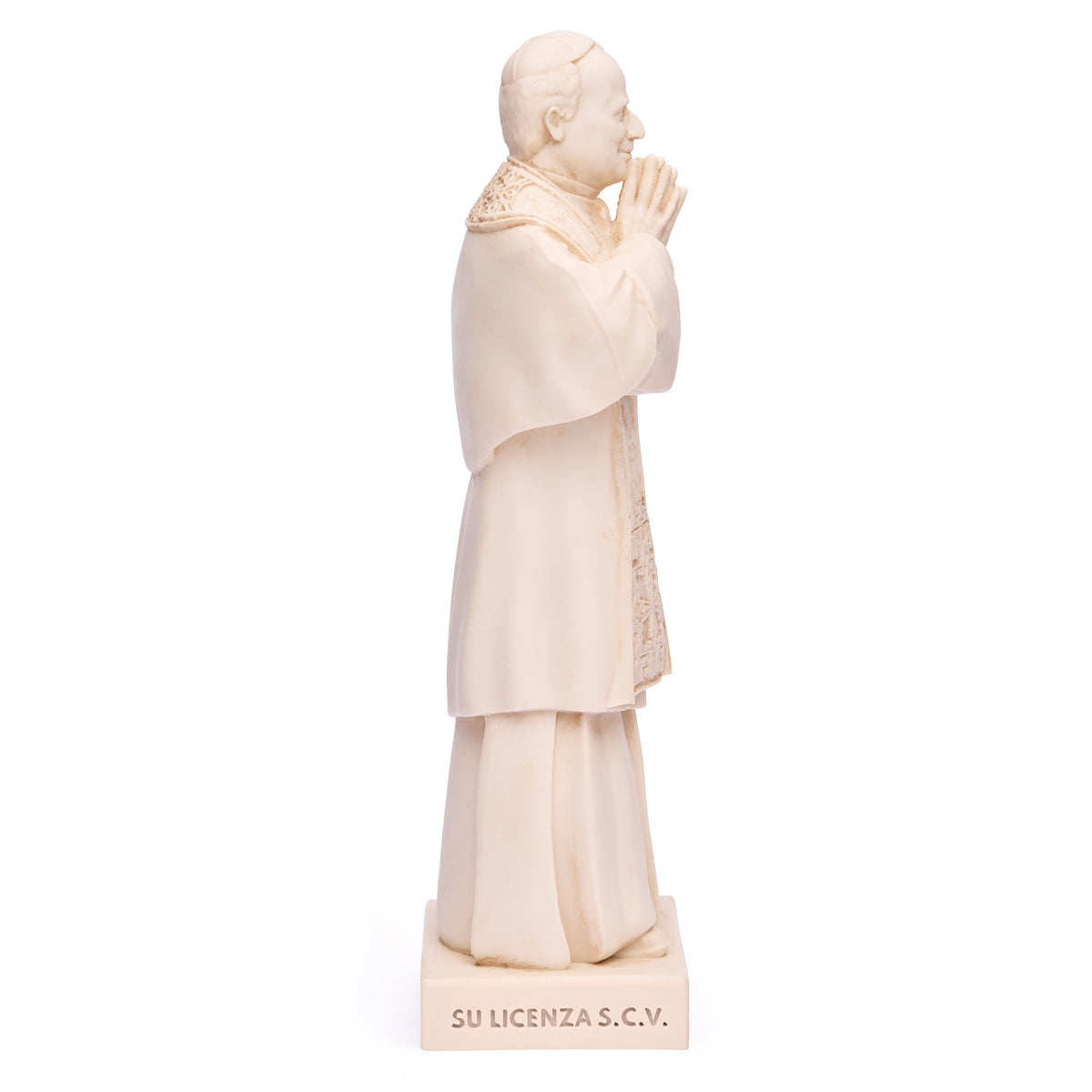 Pope Leo XIV Statue in Ivory Marble Dust