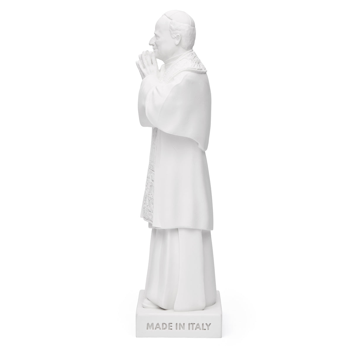 Pope Leo XIV Statue in White Marble Dust