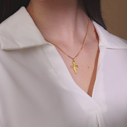 Croce di San Damiano Placcato Oro