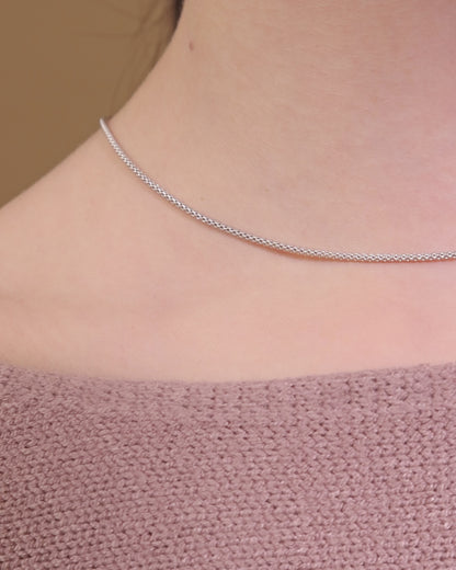 Sterling Silver Korean Chain Necklace