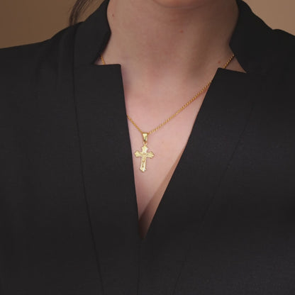 Crocifisso Trilobato Placcato Oro