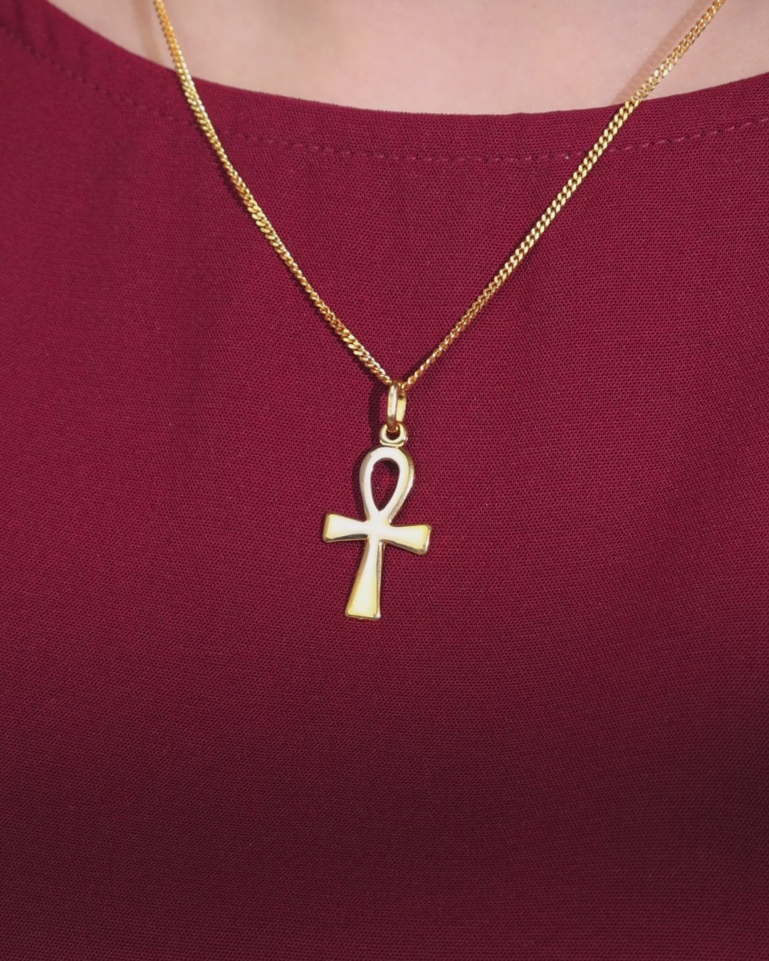 Gold Plated Ankh Pendant Cross | MONDO CATTOLICO