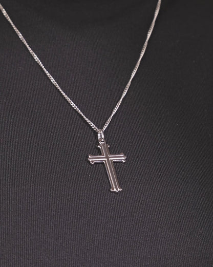 Sterling Silver Florentine Cross