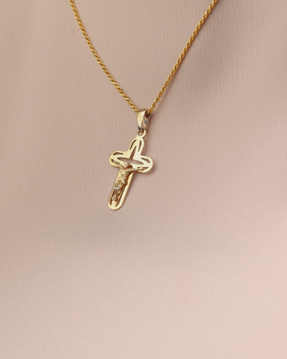 Openwork Gold Plated Crucifix