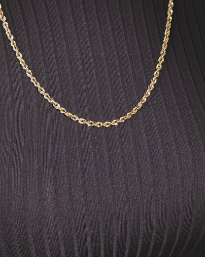 Grobe Gelbgold-Iridenkette Halskette