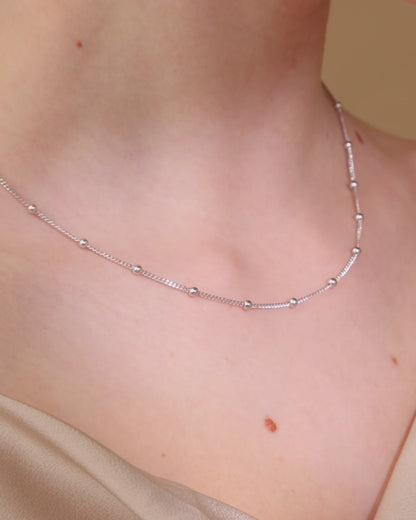 Catena Grumetta con Boules in Argento 925