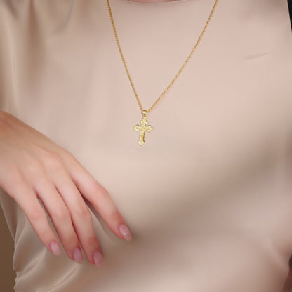 Crocifisso Trifogliato in Placcato Oro