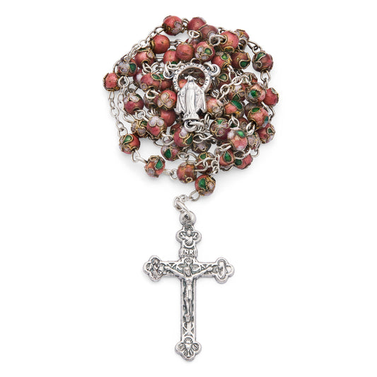 MONDO CATTOLICO Prayer Beads Real Cloisonne Rosary Beads