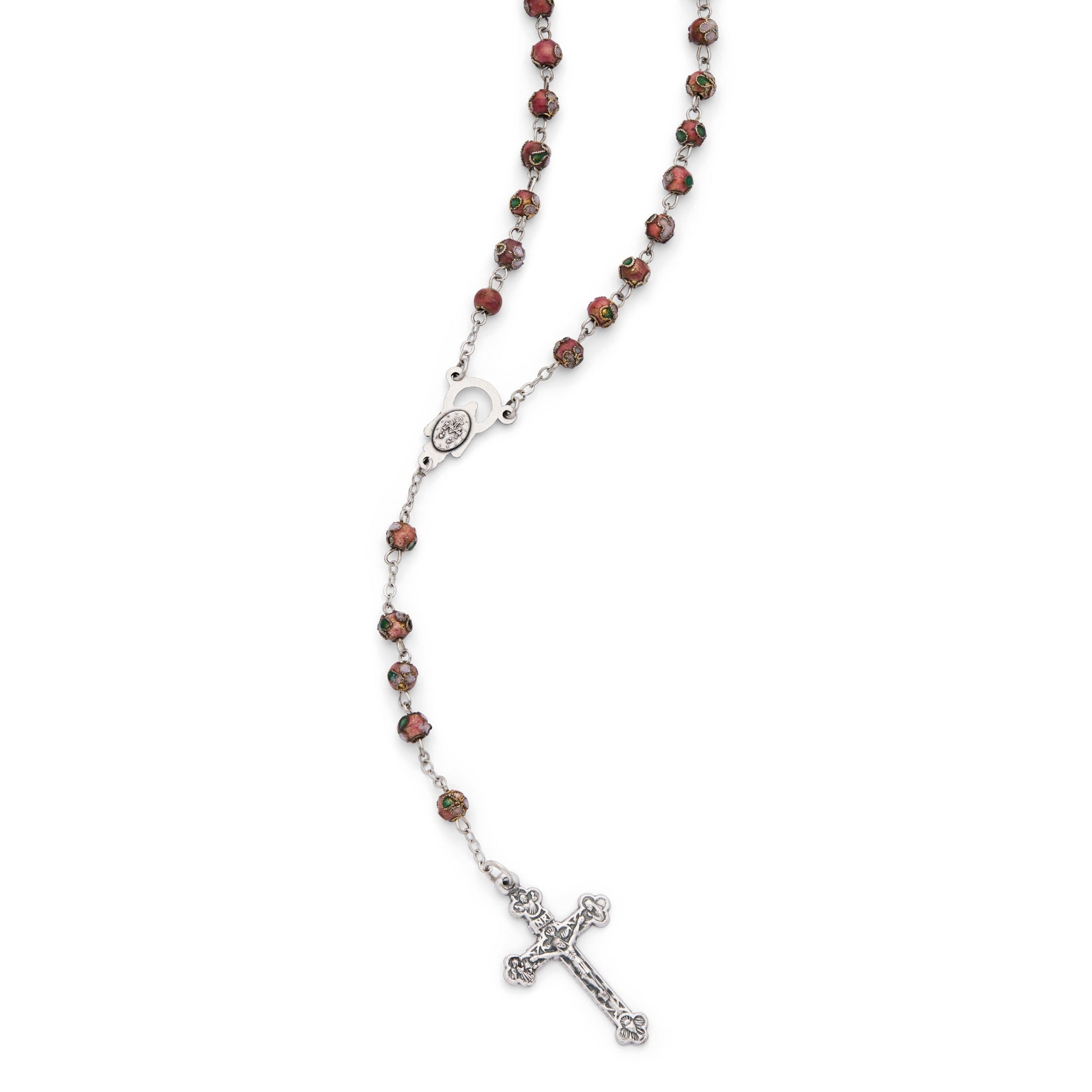 MONDO CATTOLICO Prayer Beads Real Cloisonne Rosary Beads