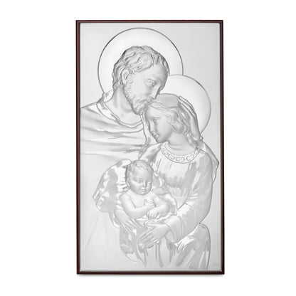MONDO CATTOLICO Decor Religious Picture Holy Family Bilaminated Sterling Silver