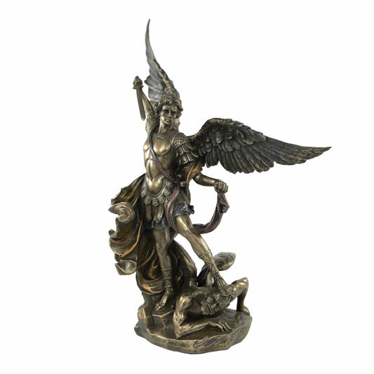 MONDO CATTOLICO false Resin and Bronze Statue of Saint Michael