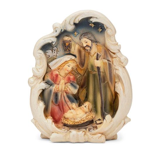Mondo Cattolico 10 cm (3.94 in) Resin Cloud With Nativity Scene