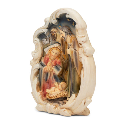 Mondo Cattolico 10 cm (3.94 in) Resin Cloud With Nativity Scene