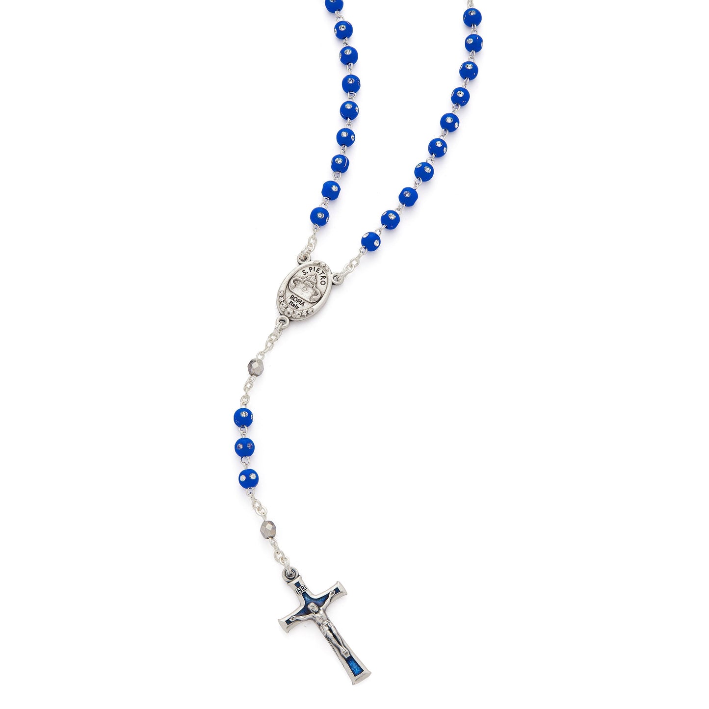MONDO CATTOLICO Prayer Beads Resin Rosary and Strass Beads