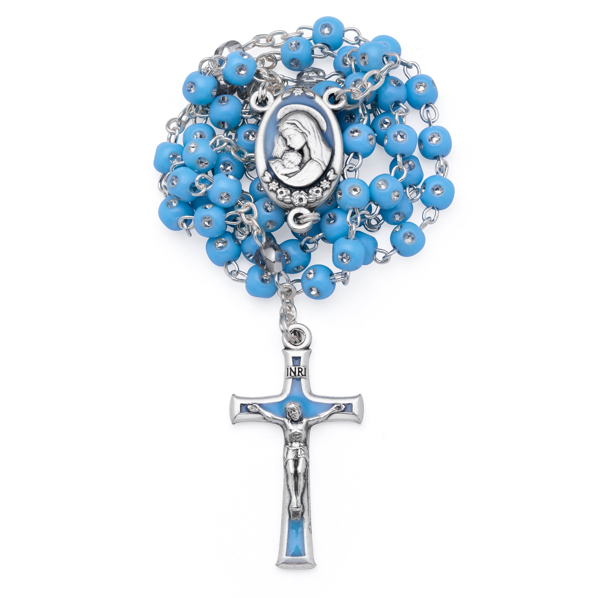 MONDO CATTOLICO ROMA Prayer Beads Resin Rosary With Strass
