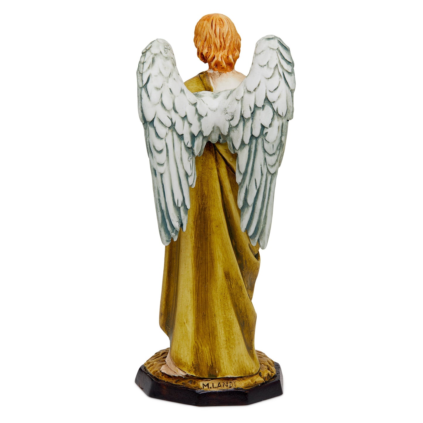 Mondo Cattolico 17 cm (6.69 in) Resin Statue of Guardian Angel With a Little Girl