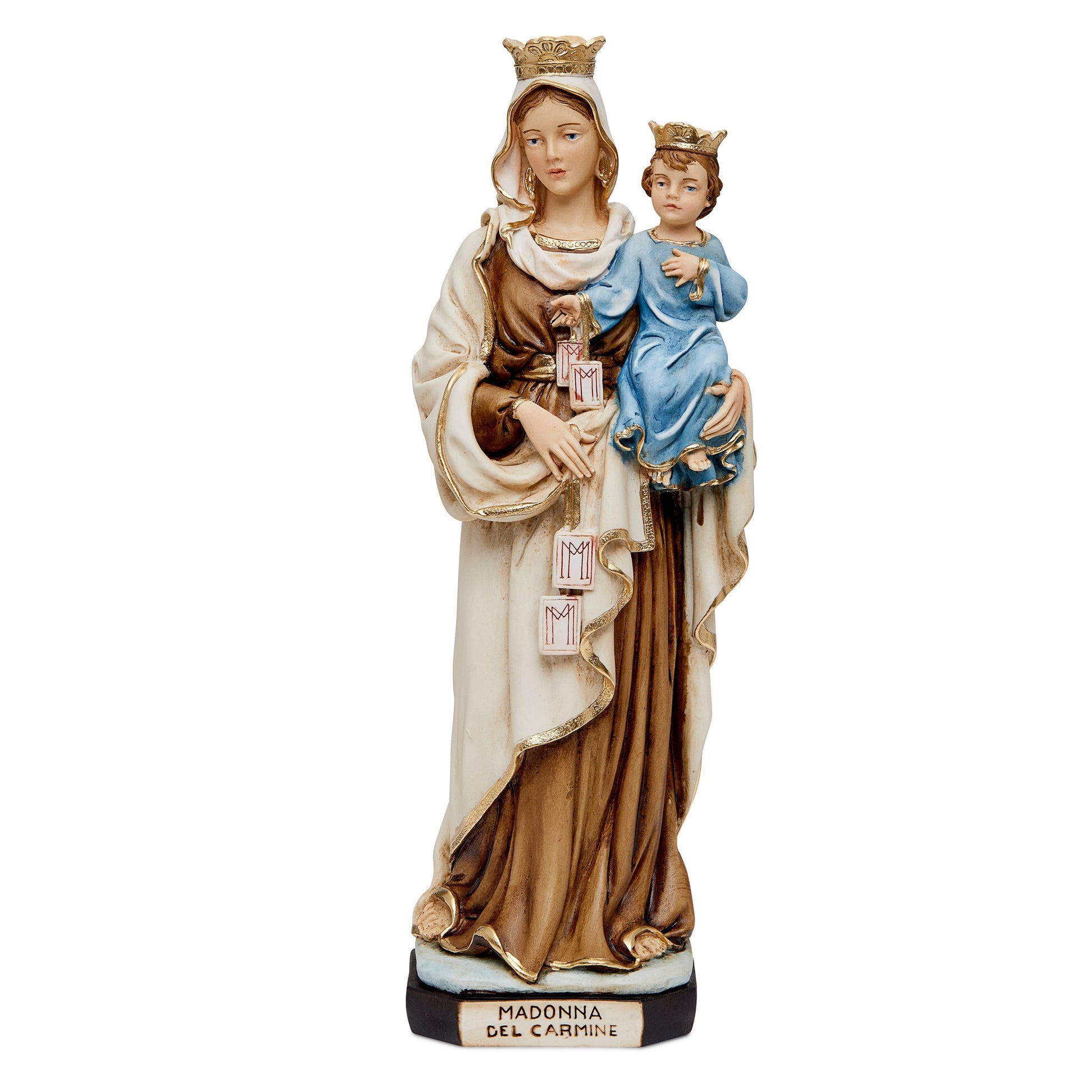 Mondo Cattolico 30 cm (11.81 in) Resin Statue of Our Lady of Mount Carmel