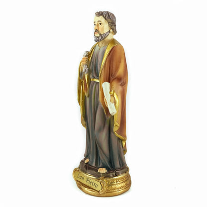 MONDO CATTOLICO 12.5 cm (4.92 in) Resin Statue of Pope St. Peter the Apostle