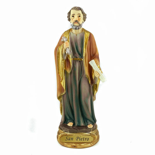 MONDO CATTOLICO 12.5 cm (4.92 in) Resin Statue of Pope St. Peter the Apostle